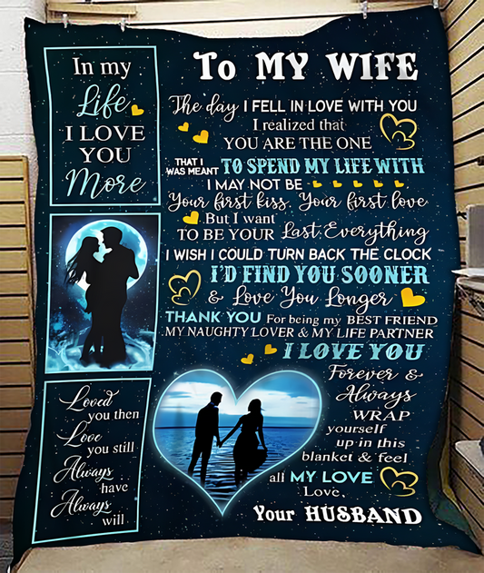 Special Gift For Your Wife Blanket - From Husband (SKU-CHAU-B11)