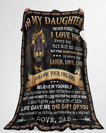 Special Gift For Your Daughter Blanket - From Dad (SKUB06-80)