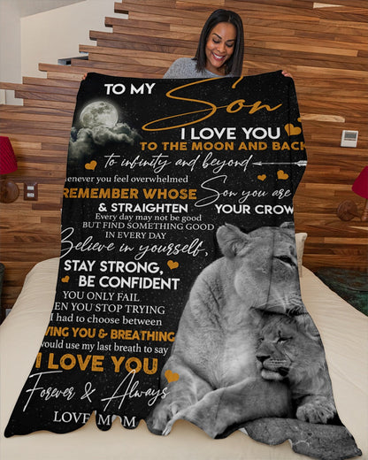 Special blanket for Son - From Mom blanket (SKU2609-149)
