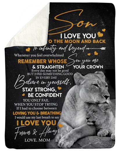 Special blanket for Son - From Mom blanket (SKU2609-149)