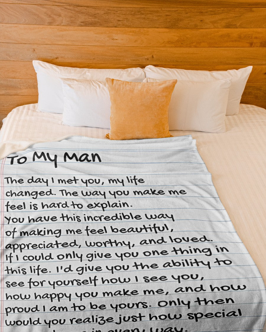 TO MY HUSBAND - GIFT FROM WIFE - Sherpa Fleece Quilt Blanket (SKUB-BLANKET-WIFE00)
