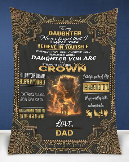 BLANKET FOR DAUGHTER – COMFORT & WARMTH GIFT FROM DAD Sherpa Fleece Quilt Blanket NTTD00