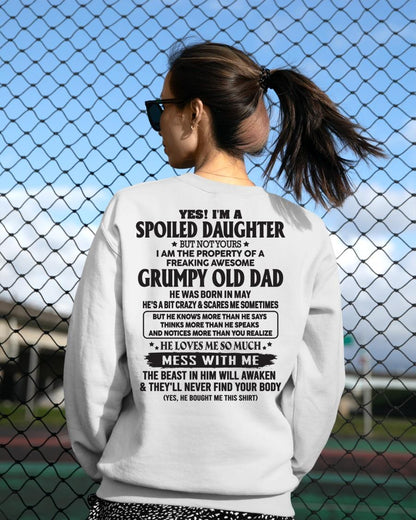 May - Grumpy Old Dad was born in May - Gift for your daughter from dad - HL05 (SKU05-89-05)