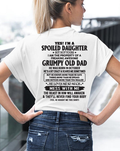 October - Grumpy Old Dad was born in October - Gift for your daughter from dad - HL10 (SKU05-89-10)