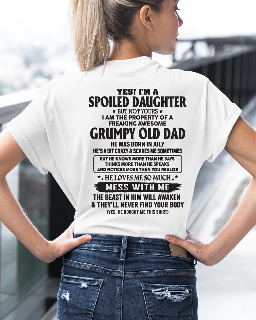 July - Grumpy Old Dad was born in July - Gift for your daughter from dad - HL07 (SKU05-89-07)