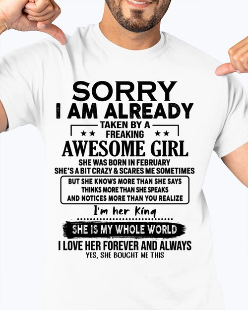 February - Awesome Girl born in February - Special gift for your boyfriend - HL02 (SKU.AT16)