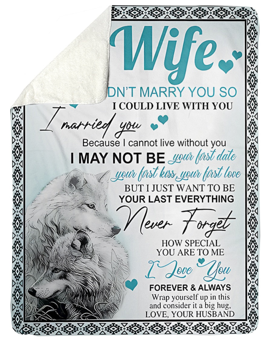 Special Gift For Your Wife Blanket - From Husband (SKU-CHAU-B15) FULL