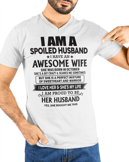 Awesome Wife born in October - Special gift for your Husband - HL10 (SKU06-50)