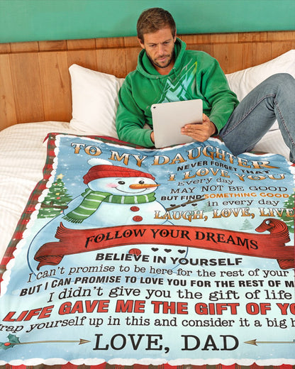 BLANKET FOR DAUGHTER FROM DAD – XMAS GIFT - FULL (SKUB11-19)