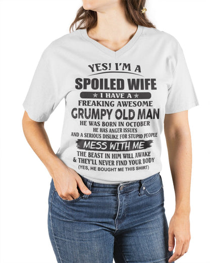 Awesome husband was born October - Gift for girlfriend, Gift for wife from husband - Perfect gift for your wife - HL10 (SKU11-52-10)