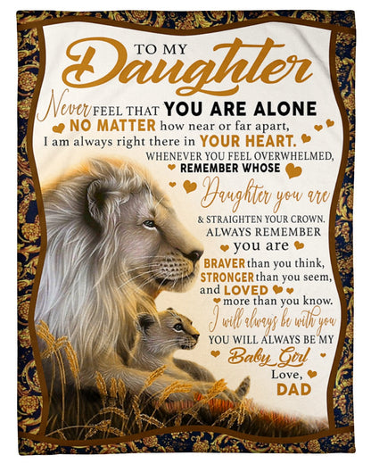 Love Your Dad Blanket - Gift For Daughter From Dad - To My Daughter
