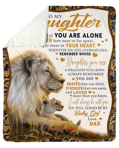 Love Your Dad Blanket - Gift For Daughter From Dad - To My Daughter