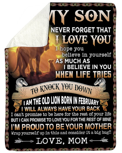 Special Gift For Your Son Blanket - From Mom (SKUB09-140-02)