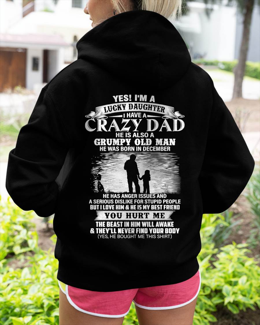 December - Gift For Daughter Tshirt From Dad - Funny T-shirts For Daughters - Special gift for your daughter - HL12 (SKU2604-47-12)
