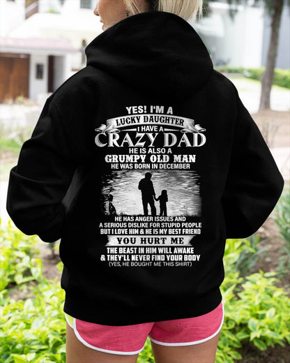 December - Gift For Daughter Tshirt From Dad - Funny T-shirts For Daughters - Special gift for your daughter - HL12 (SKU2604-47-12)