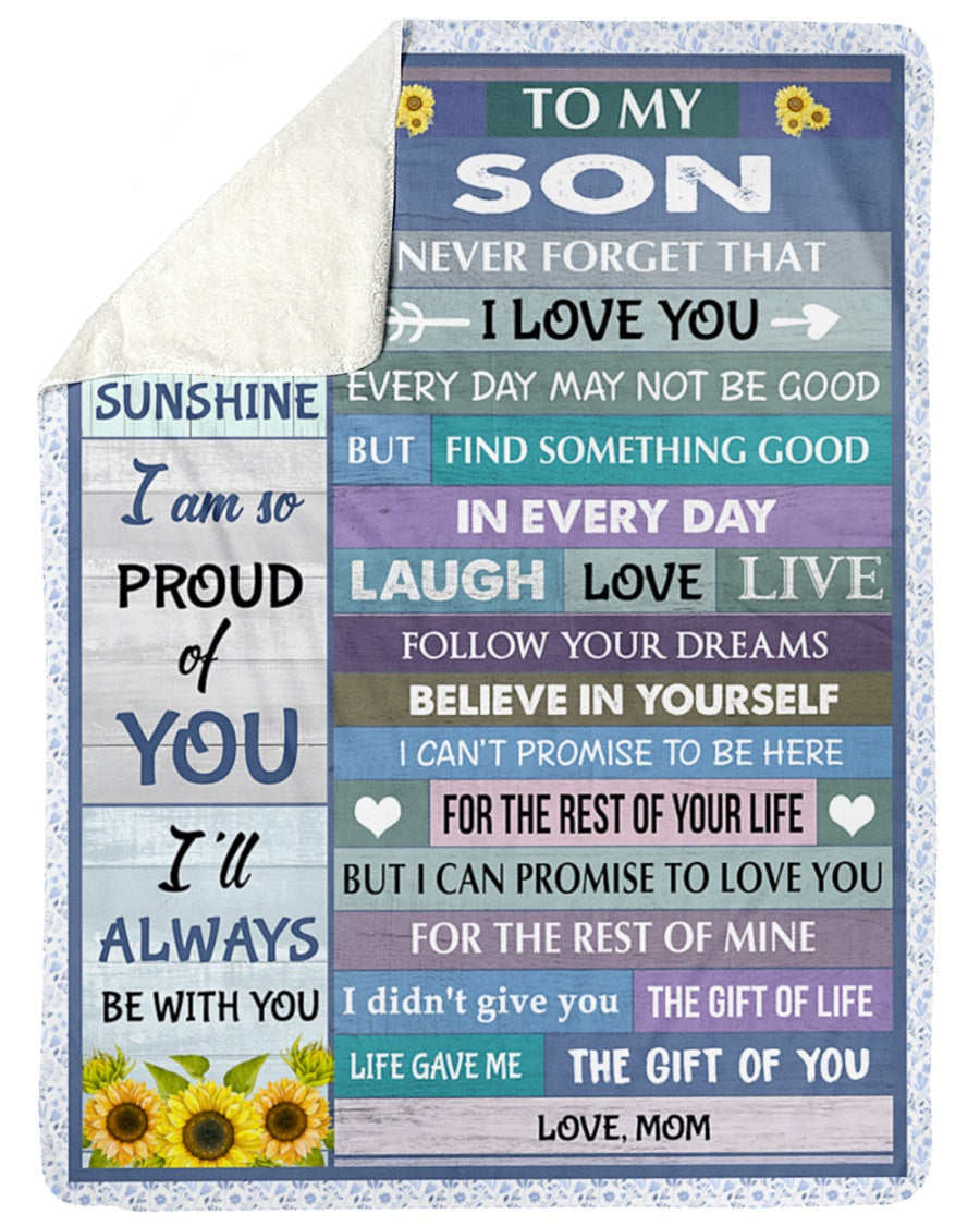 Special Gift For Your Son Blanket - From Mom
