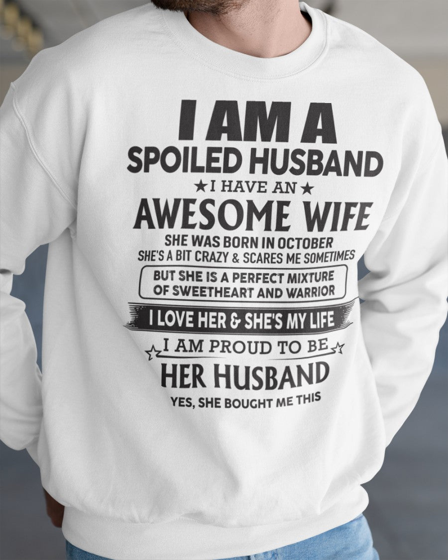 Awesome Wife born in October - Special gift for your Husband - HL10 (SKU06-50)