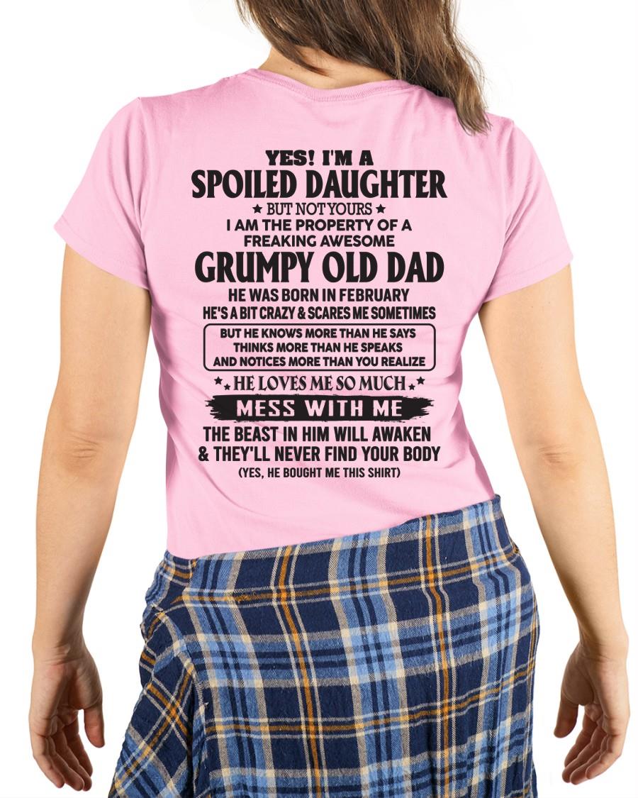 February - Grumpy Old Dad was born in February - Gift for your daughter from dad - HL02 (SKU05-89-02)