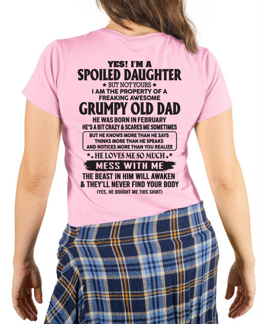 February - Grumpy Old Dad was born in February - Gift for your daughter from dad - HL02 (SKU05-89-02)