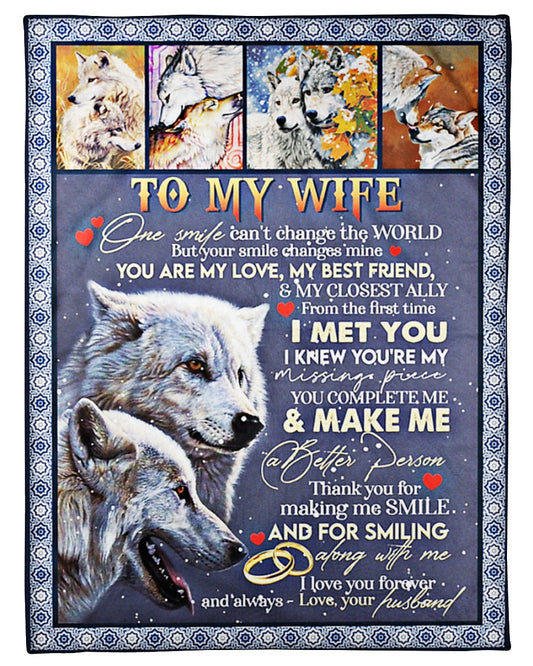 To My Wife - Special gift for your wife from husband - blanket (SKU2604-330)