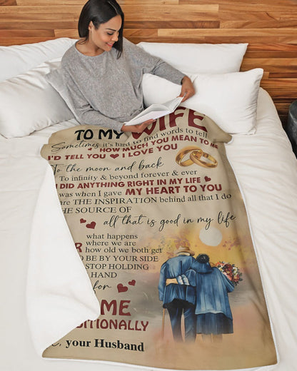 Special blanket for Wife - From Husband blanket (SKUB08-02)