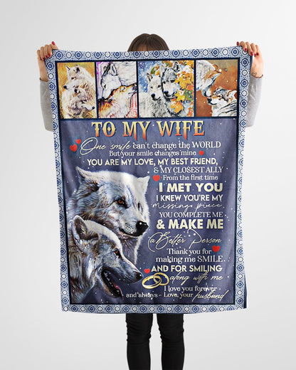 To My Wife - Special gift for your wife from husband - blanket (SKU2604-330)