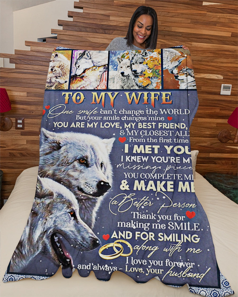 To My Wife - Special gift for your wife from husband - blanket (SKU2604-330)