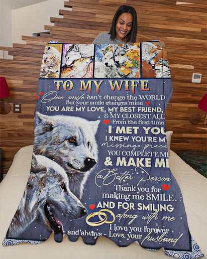 To My Wife - Special gift for your wife from husband - blanket (SKU2604-330)