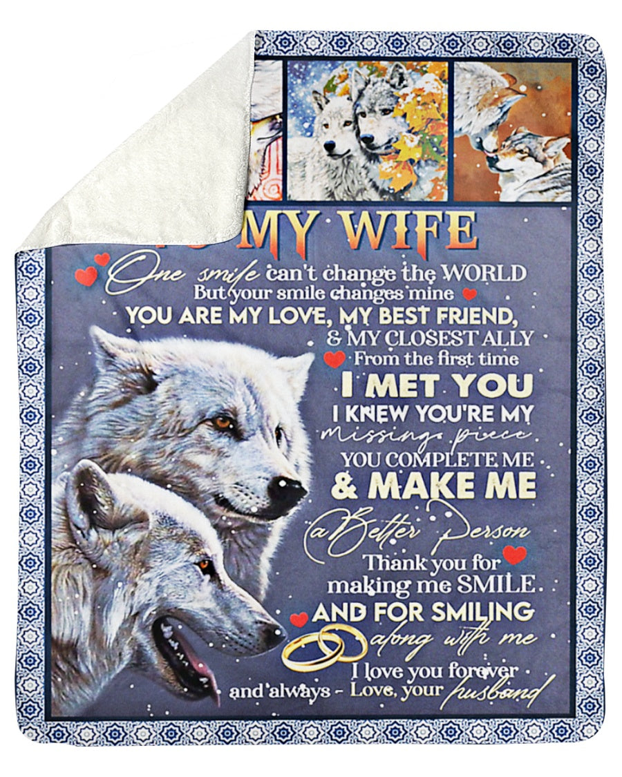 To My Wife - Special gift for your wife from husband - blanket (SKU2604-330)