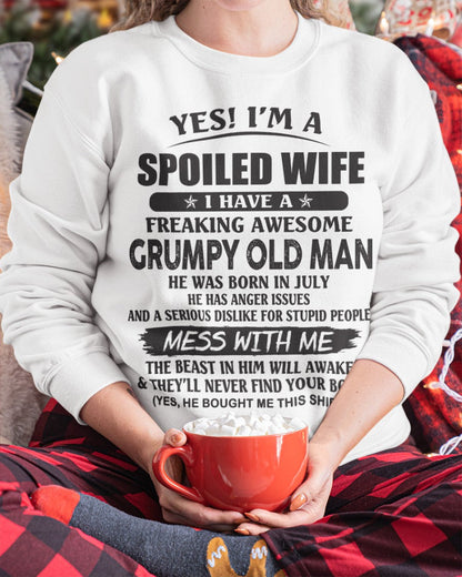 Awesome husband was born July - Gift for girlfriend, Gift for wife from husband - Perfect gift for your wife - HL07 (SKU11-52-07)