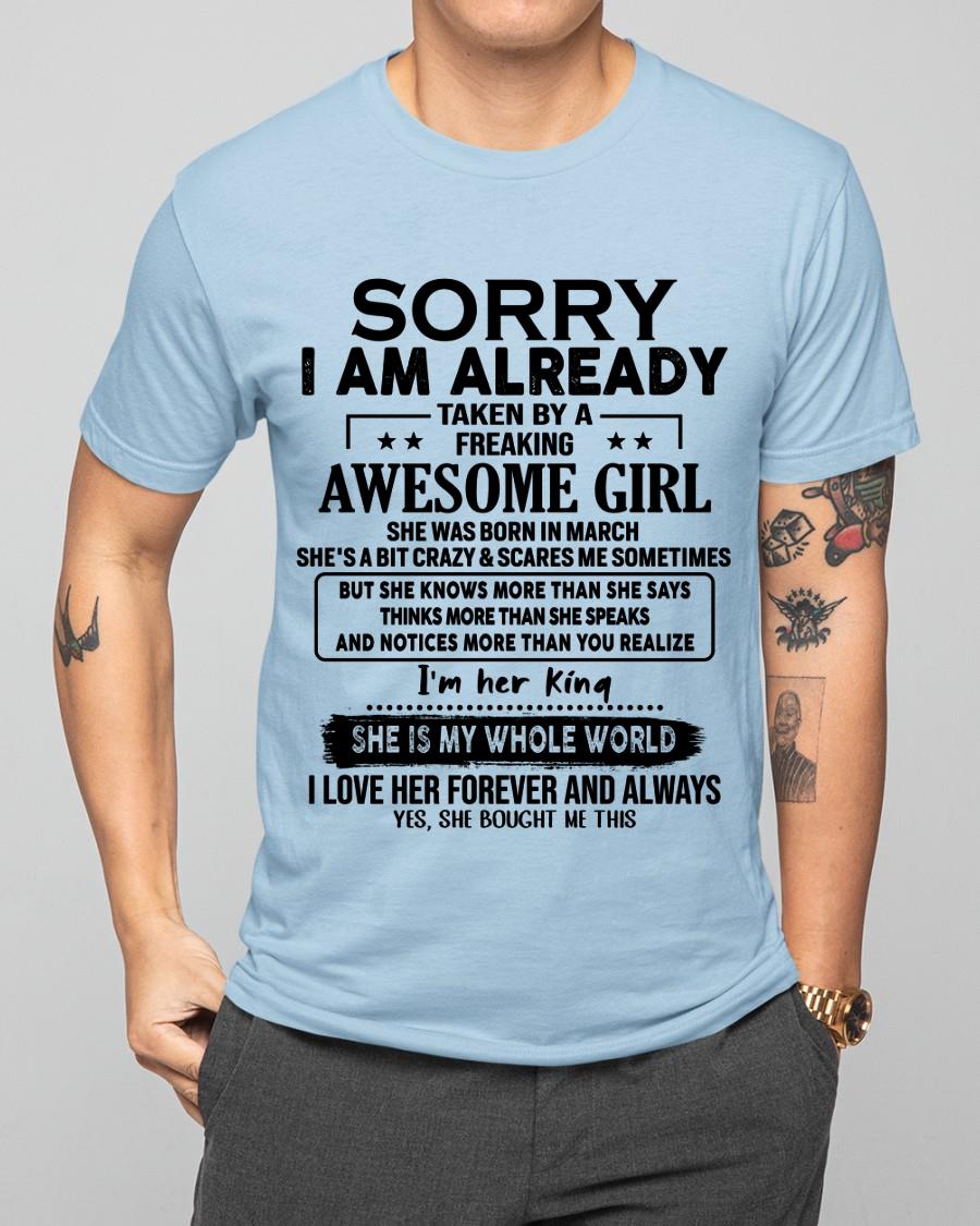 March - Awesome Girl born in March - Special gift for your boyfriend - HL03 (SKU.AT16)