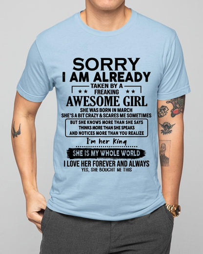 March - Awesome Girl born in March - Special gift for your boyfriend - HL03 (SKU.AT16)
