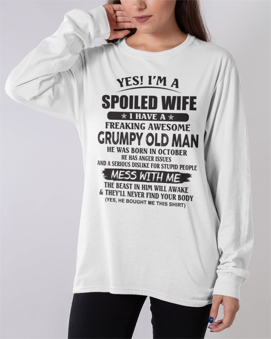 Awesome husband was born October - Gift for girlfriend, Gift for wife from husband - Perfect gift for your wife - HL10 (SKU11-52-10)