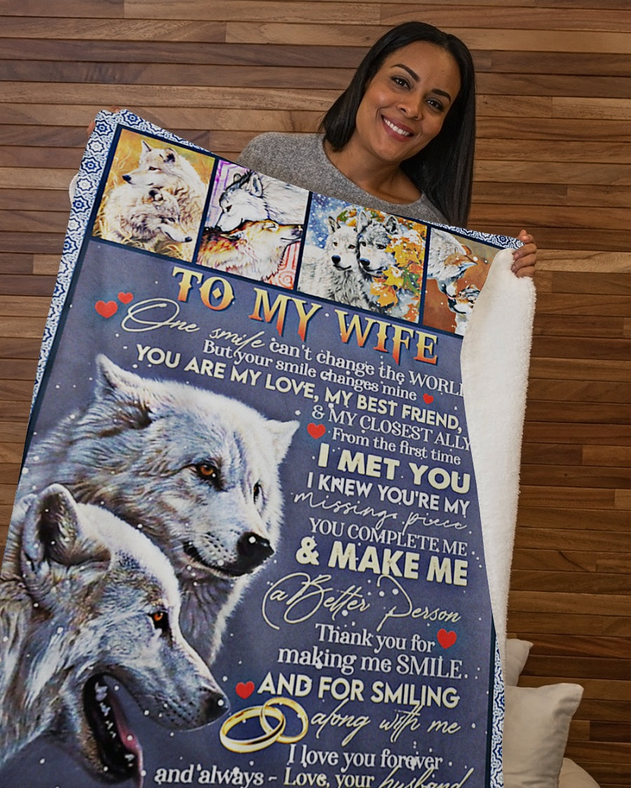 To My Wife - Special gift for your wife from husband - blanket (SKU2604-330)