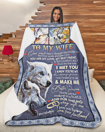To My Wife - Special gift for your wife from husband - blanket (SKU2604-330)
