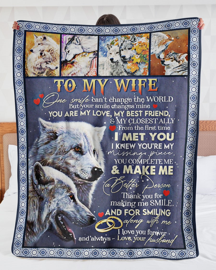 To My Wife - Special gift for your wife from husband - blanket (SKU2604-330)