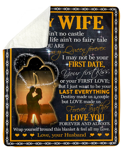 Husband to Wife - Personalized Blanket - Best Gift - To My Wife from husband blanket (SKUB05-107)
