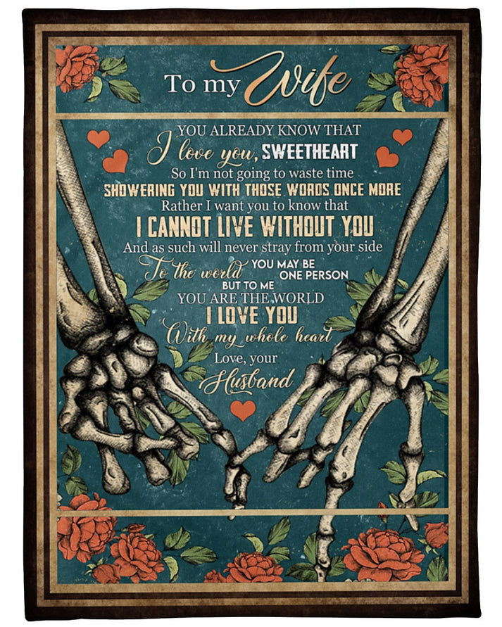 Special blanket for wife - from husband (SKUB09-103)