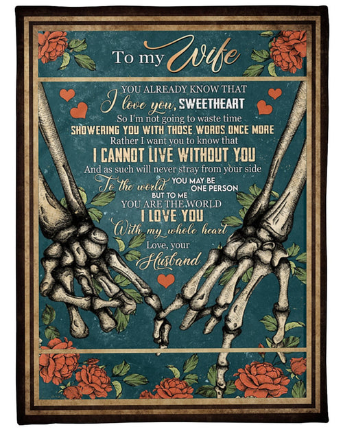 Special blanket for wife - from husband (SKUB09-103)