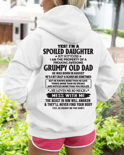August - Grumpy Old Dad was born in August - Gift for your daughter from dad - HL08 (SKU05-89-08)