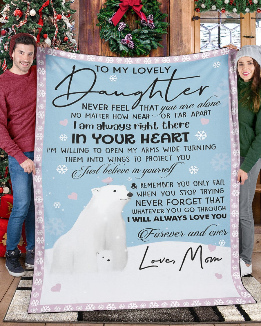 Special Gift For Your Daughter Blanket - From Mom01