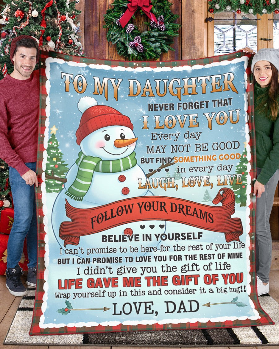 BLANKET FOR DAUGHTER FROM DAD – XMAS GIFT - FULL (SKUB11-19)