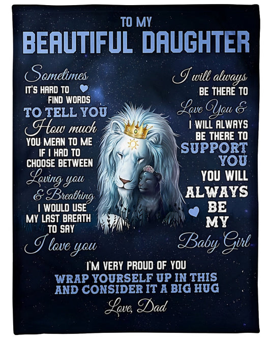 To My Daughter Blanket - From Dad (SKUB10-71) FULL
