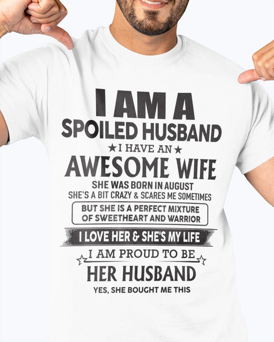 Awesome Wife born in August - Special gift for your Husband - HL08 (SKU06-50)