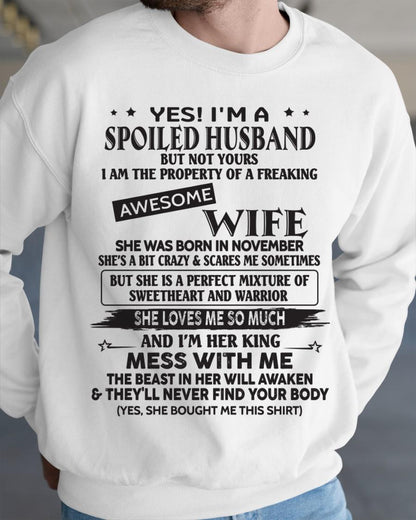 November - Awesome wife born in November - Special gift for your husband - HL11 (SKU06-03)