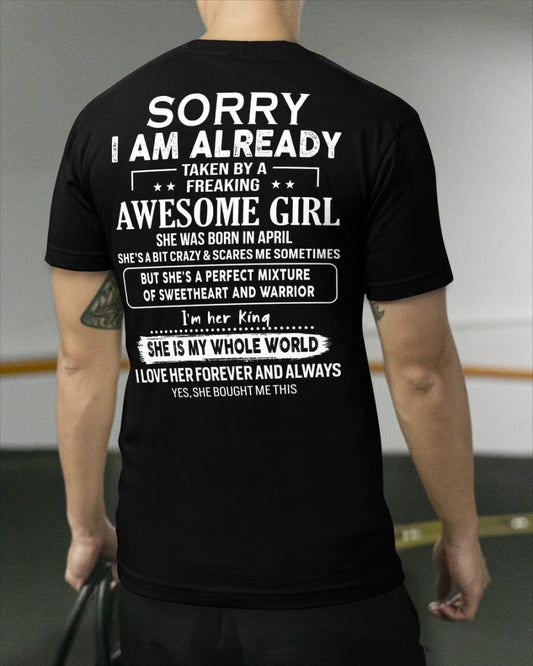 April - Awesome Girlfriend - Special gift for your Boyfriend, Husband - HL04 (SKU04-86)