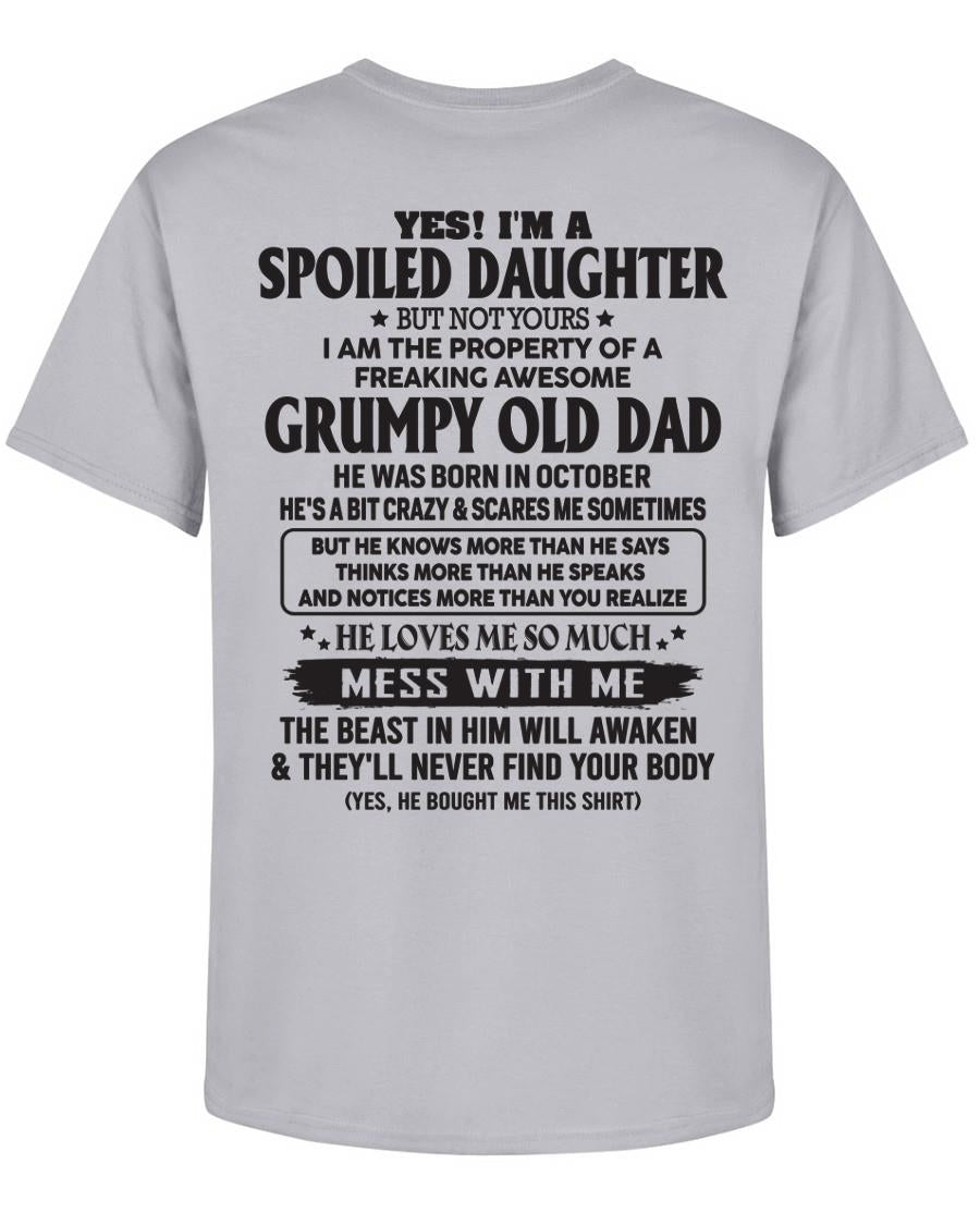 October - Grumpy Old Dad was born in October - Gift for your daughter from dad - HL10 (SKU05-89-10)