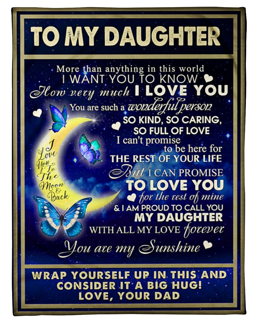Special gift for your daughter blanket - from Dad (SKUB06-91)