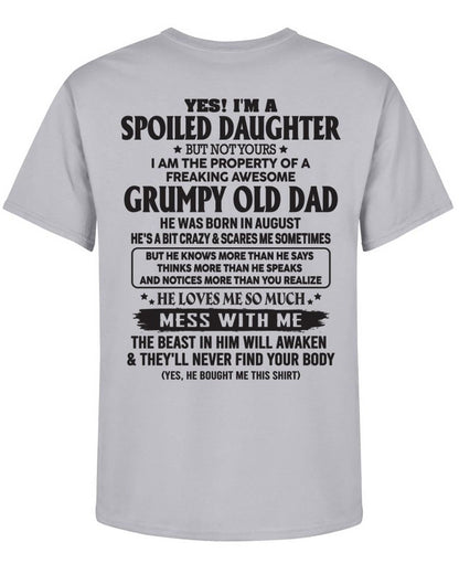 August - Grumpy Old Dad was born in August - Gift for your daughter from dad - HL08 (SKU05-89-08)