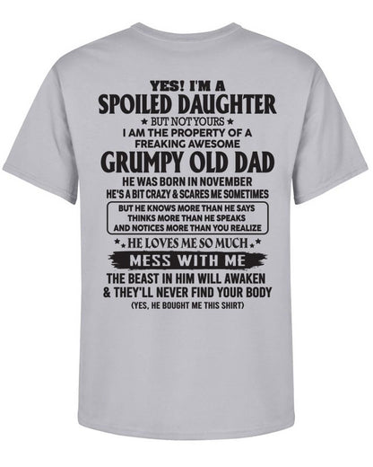 November - Grumpy Old Dad was born in November - Gift for your daughter from dad - HL11 (SKU05-89-11)